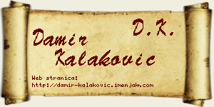 Damir Kalaković vizit kartica